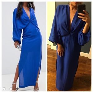 ASOS Balloon Sleeve Column Maxi Dress